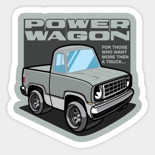 Silver Cloud Iridescent - Power Wagon (White Base) Sticker